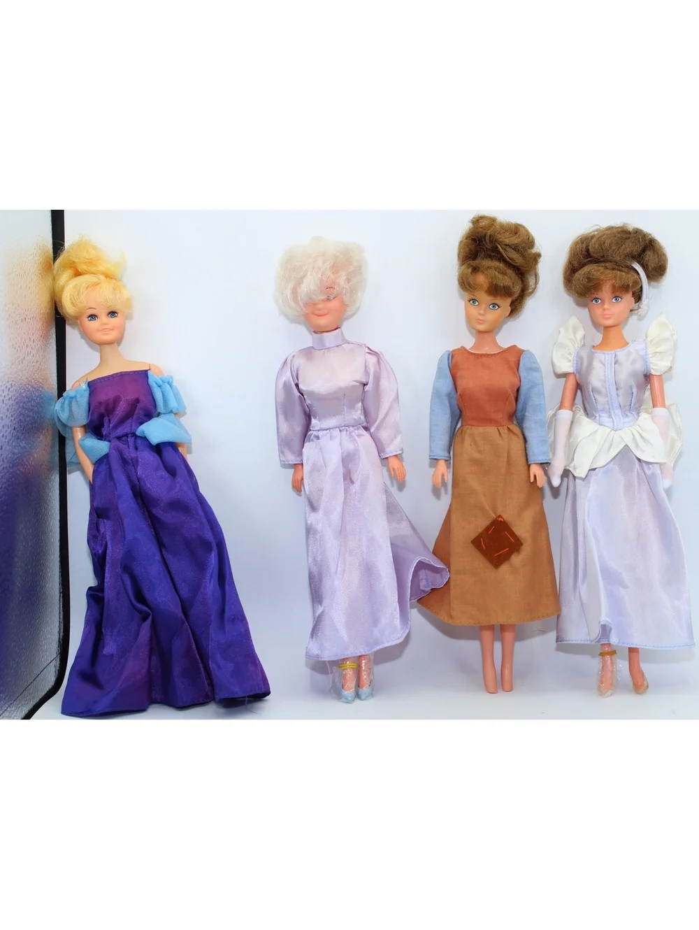 Vintage Disney Bikin Fairy God Mother & 3 Cinderella Dolls Set of 4